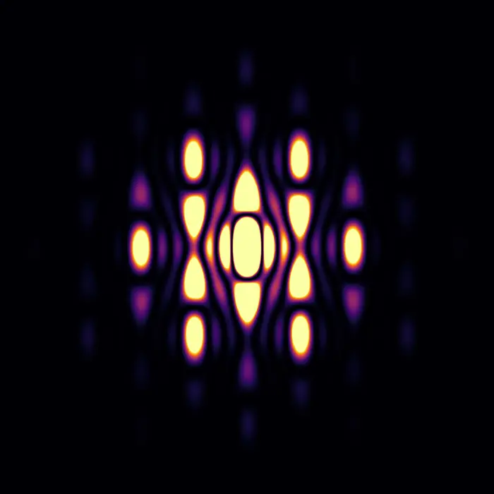 Diffraction pattern of structure anthracene