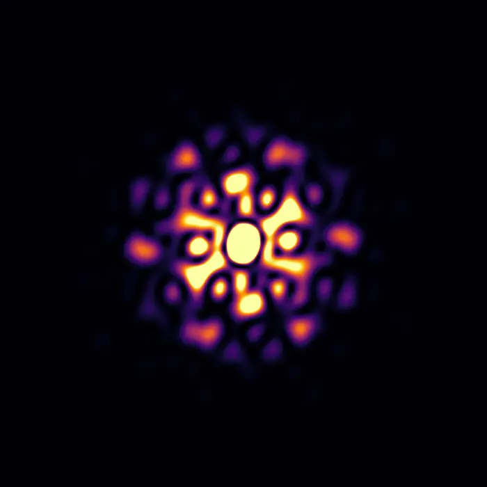 Diffraction pattern of structure caffeine