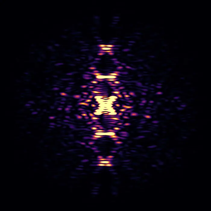 Diffraction pattern of structure dna