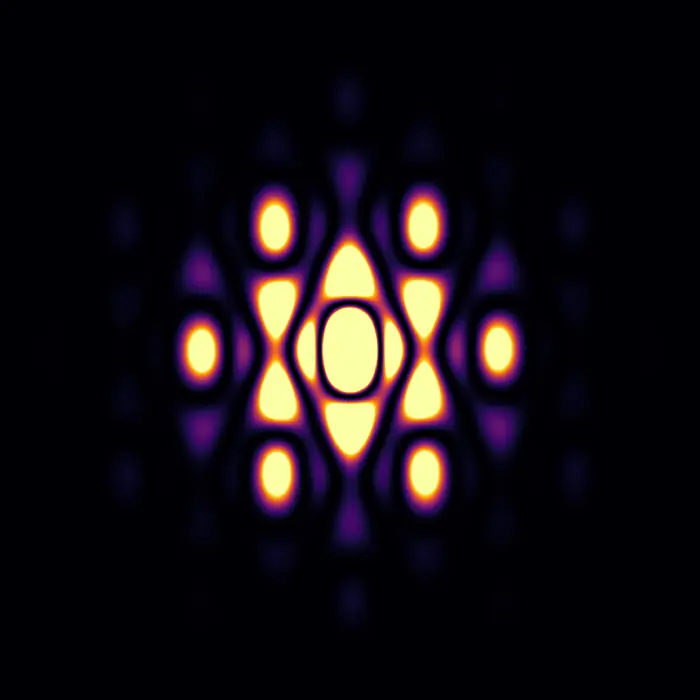 Diffraction pattern of structure naphtalene