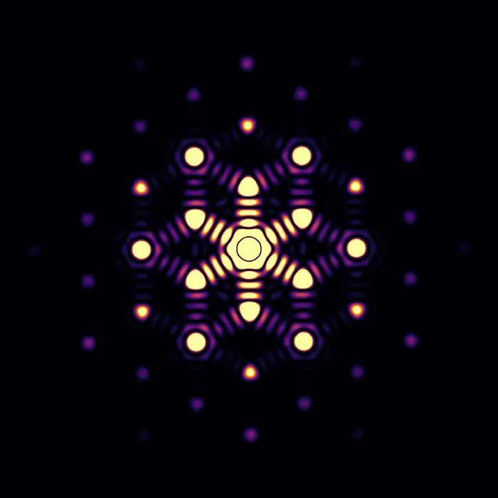 Diffraction pattern of structure quasigraphene
