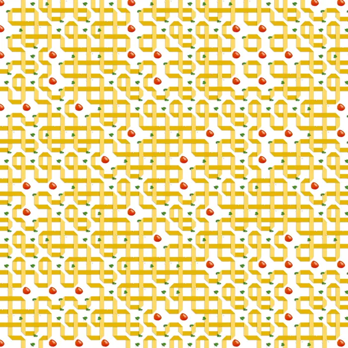 30. Tagliatelle alla Truchet and their Fourier transform (crystal size: 420 tiles radius; 3 types of tile), real space