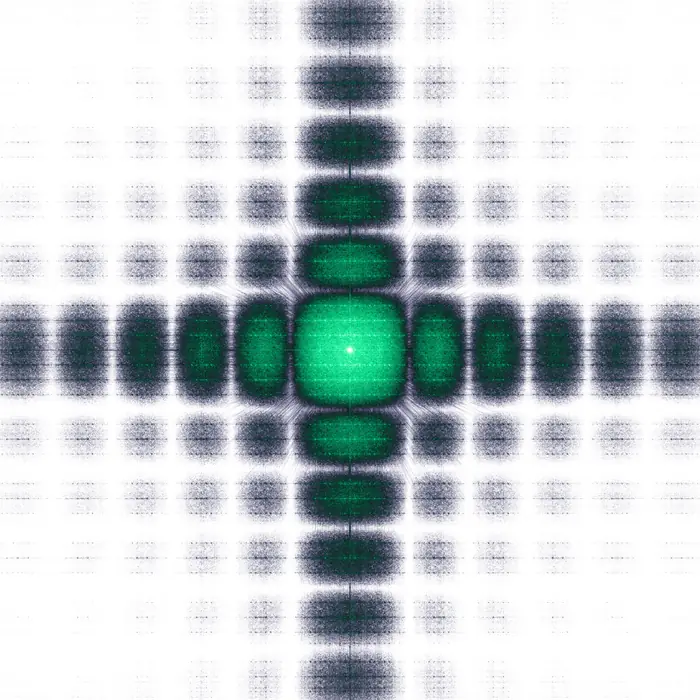 35. A Quick Response code and its Fourier transform, reciprocal space