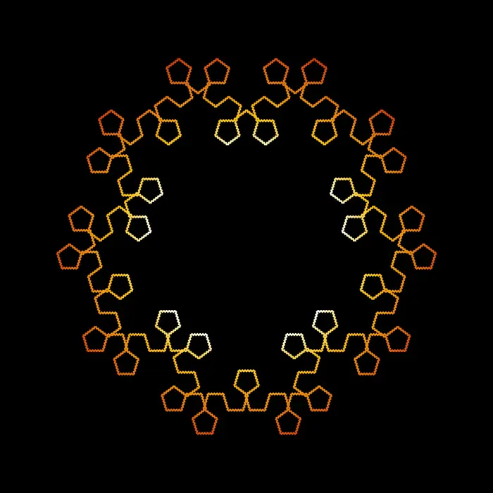 41. An H6X9H curve (N=689; D=628) and its Fourier transform., real space
