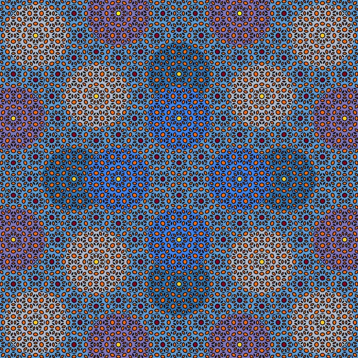42. Intersection of two hexagonal patterns of circles (relative tilt angle = 90°) and its Fourier transform., real space