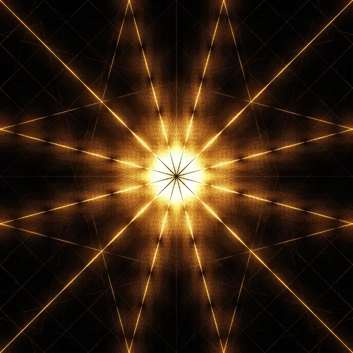 55. A handmade "missing stars" optical illusion and its Fourier transform. Number of 12-pointed stars used for the curve: 17., reciprocal space