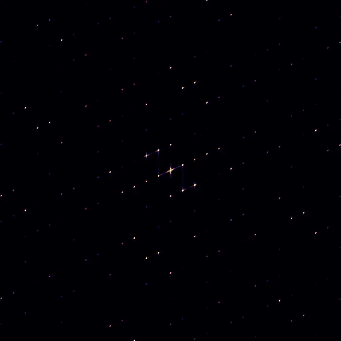 Diffraction pattern of structure 10